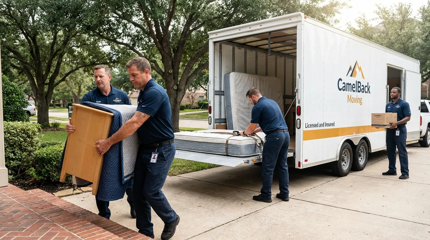 Crew loading residential truck for cross-state move from Orem, UT